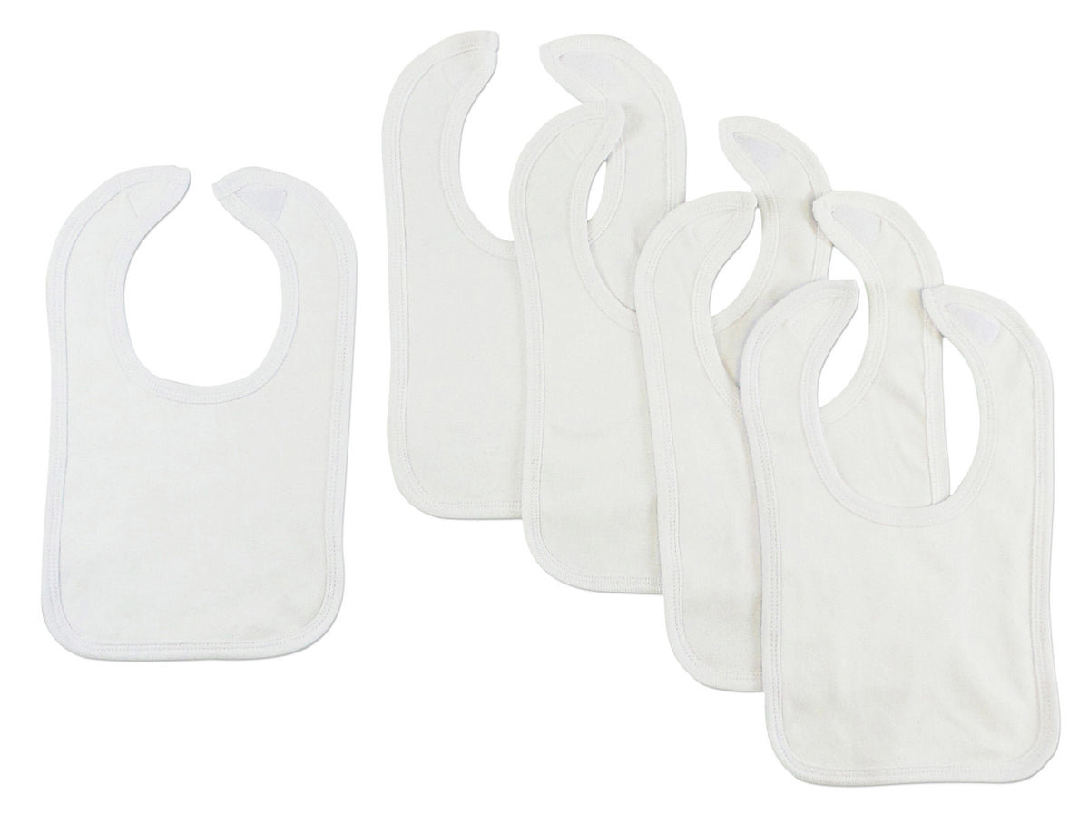 White Interlock Bib (Pack of 5)
