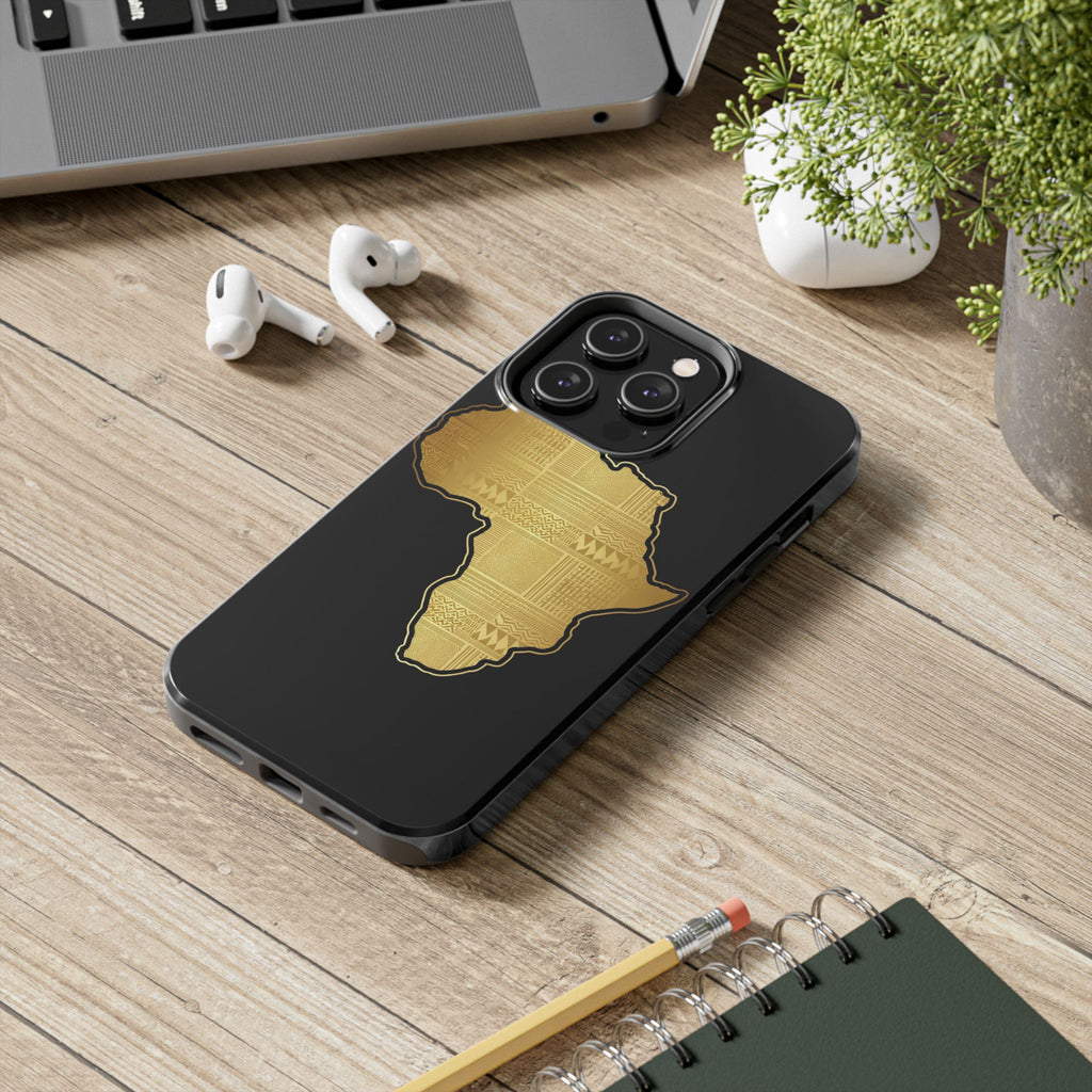 Africa Gold Map Phone Case