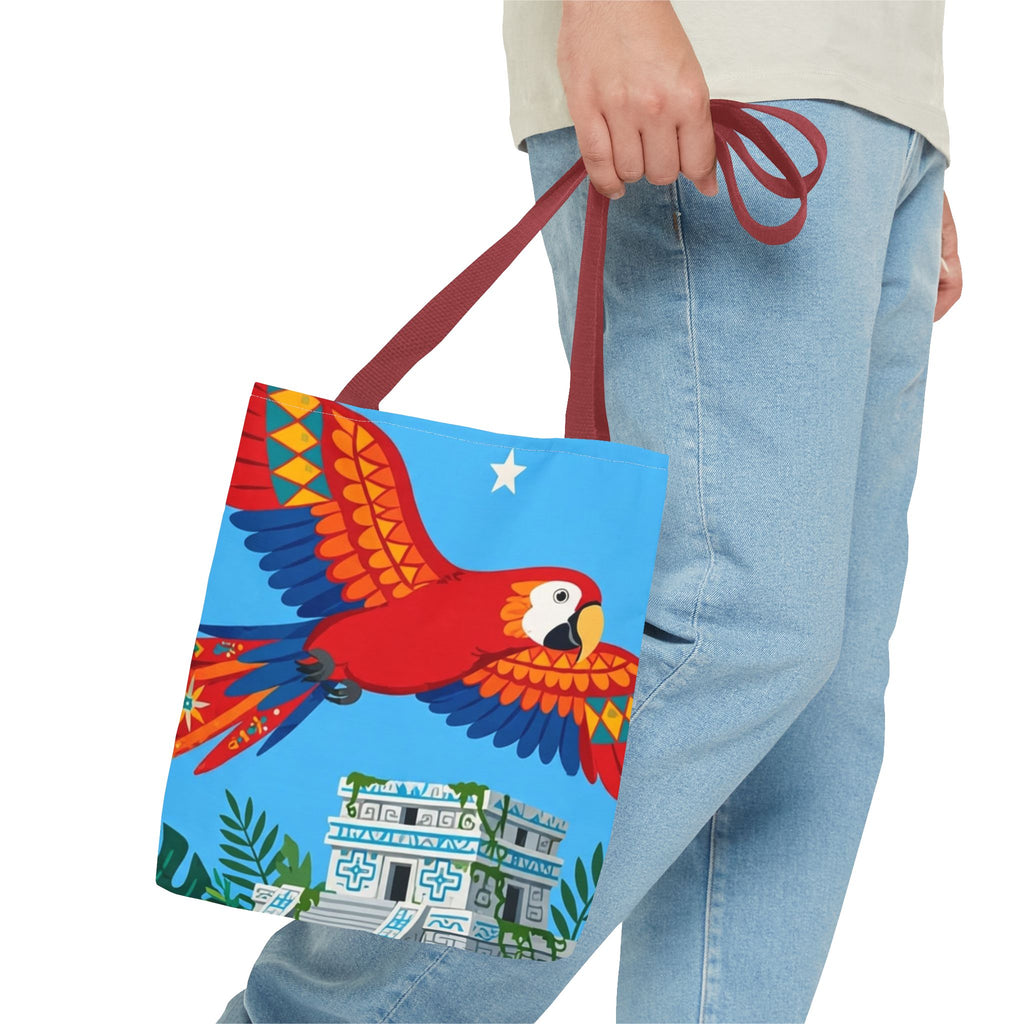 Honduras Macaw & Ruins Tote Bag