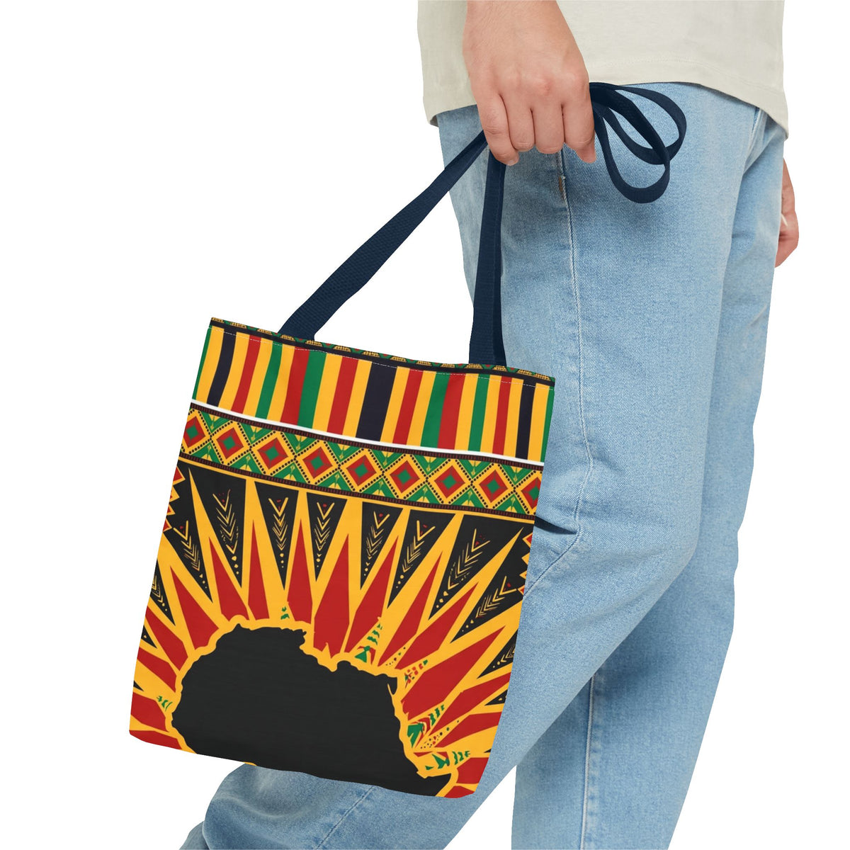 Africa Kente Sunburst Tote Bag