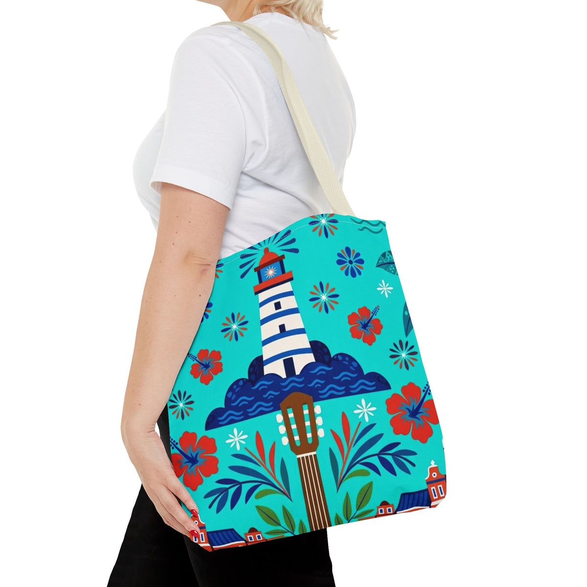 Dominican Republic Guitar & Maracas Tote Bag