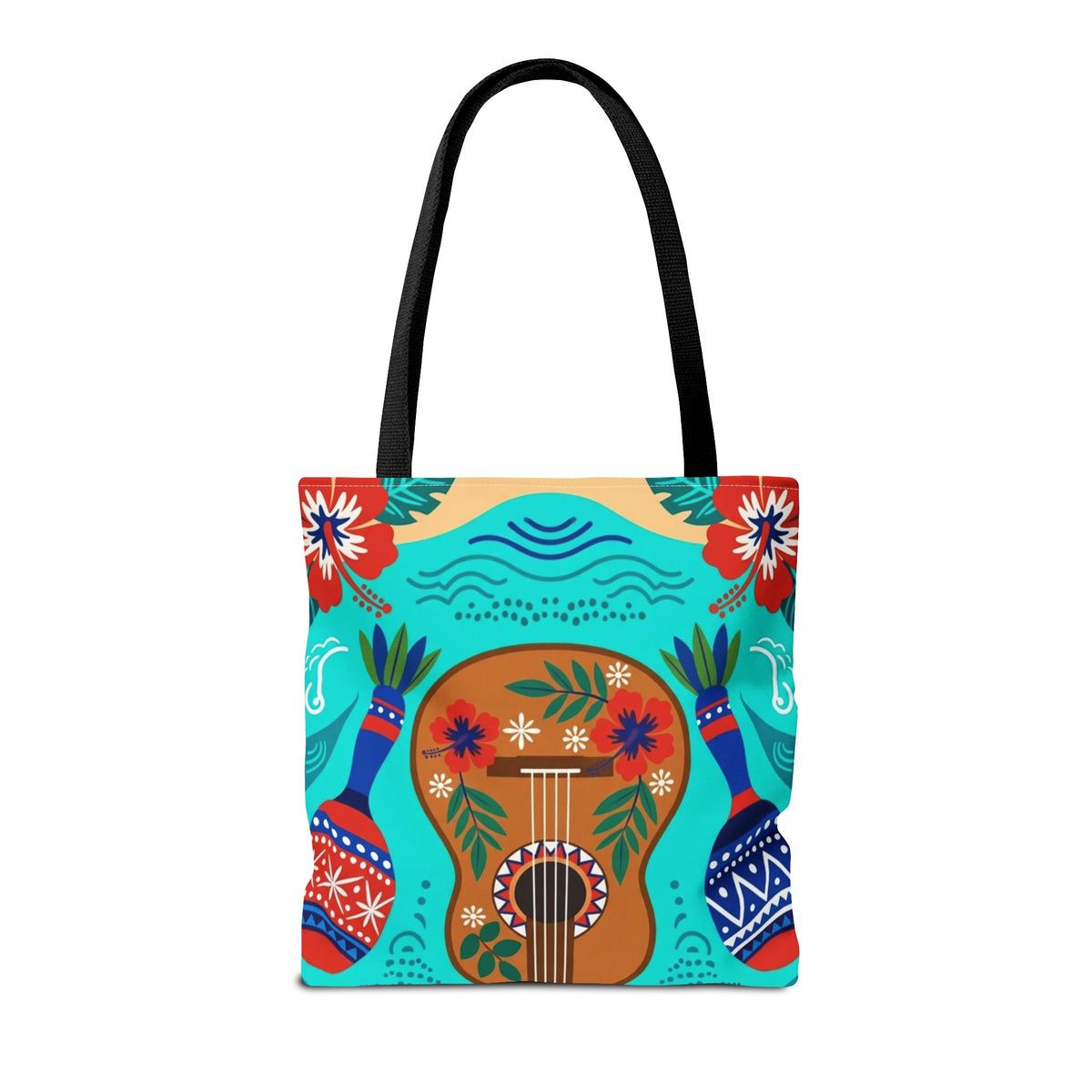 Dominican Republic Guitar & Maracas Tote Bag