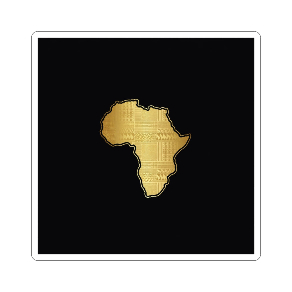 Gold Africa Map Kiss-Cut Sticker