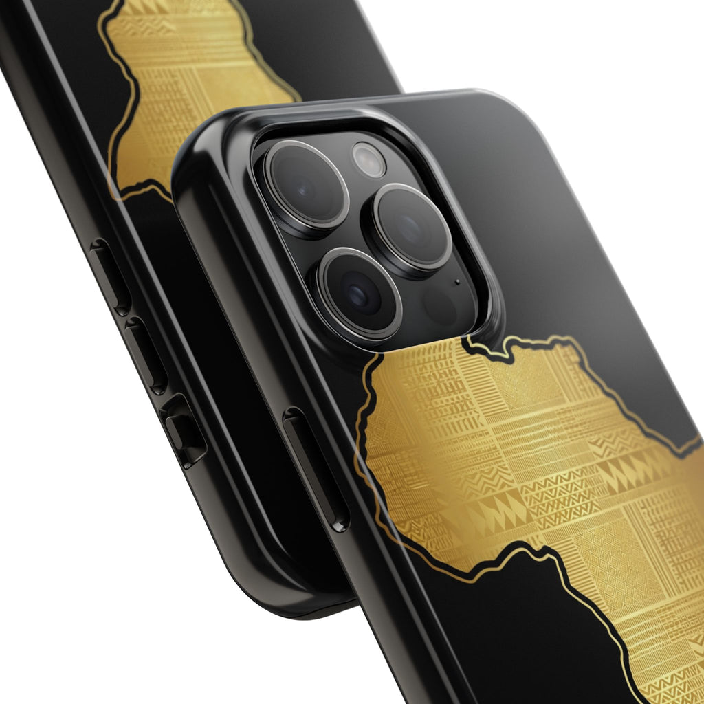 Africa Gold Map Phone Case