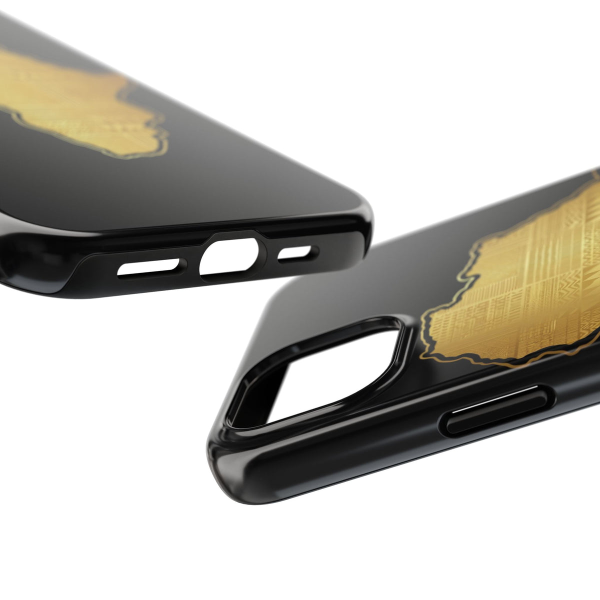 Africa Gold Map Phone Case