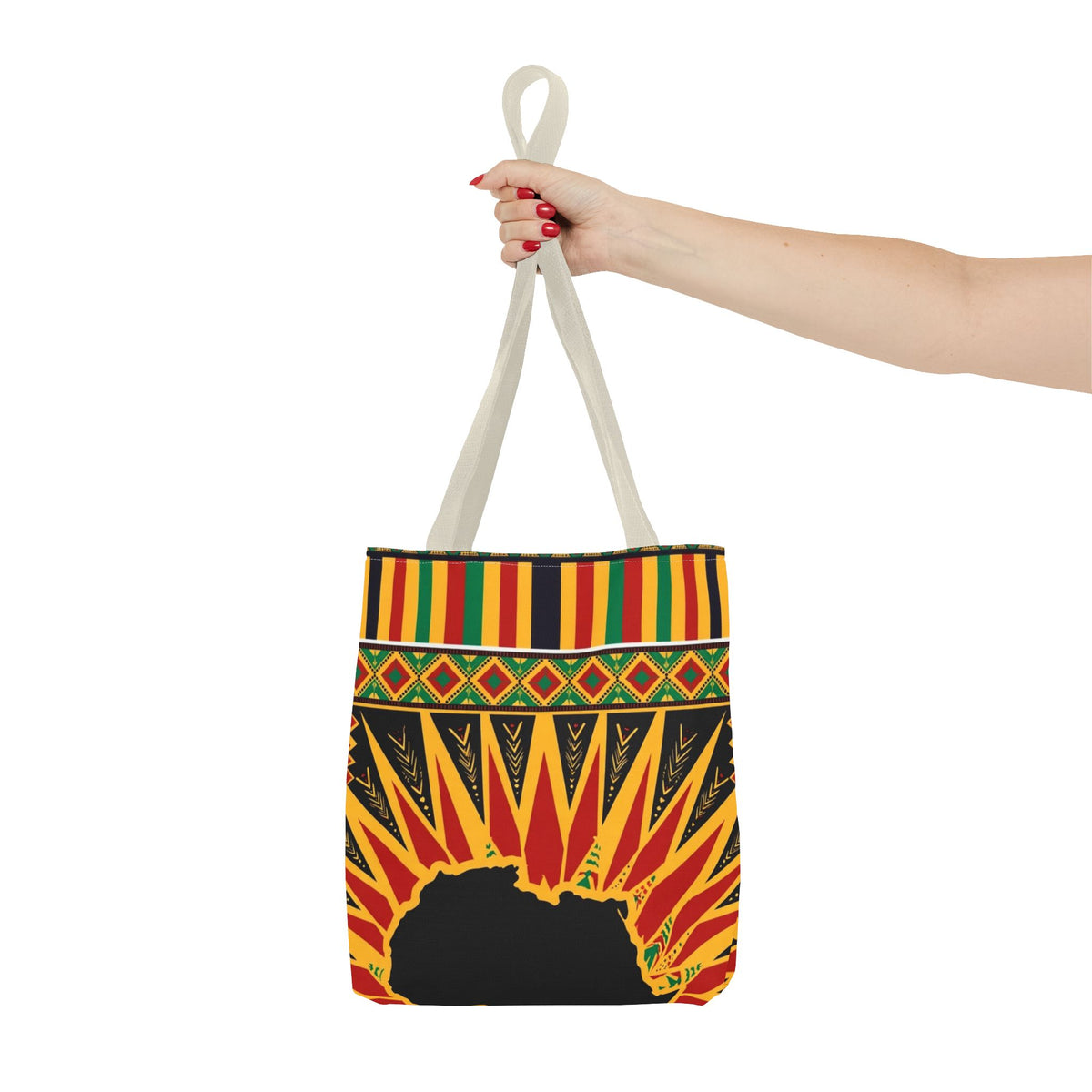 Africa Kente Sunburst Tote Bag