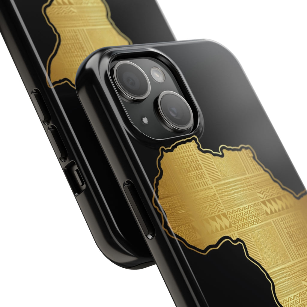 Africa Gold Map Phone Case