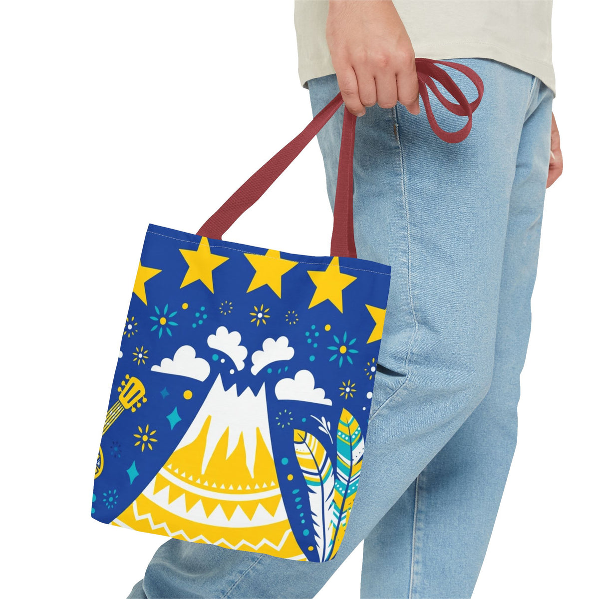 Cape Verde Volcano & Stars Tote Bag