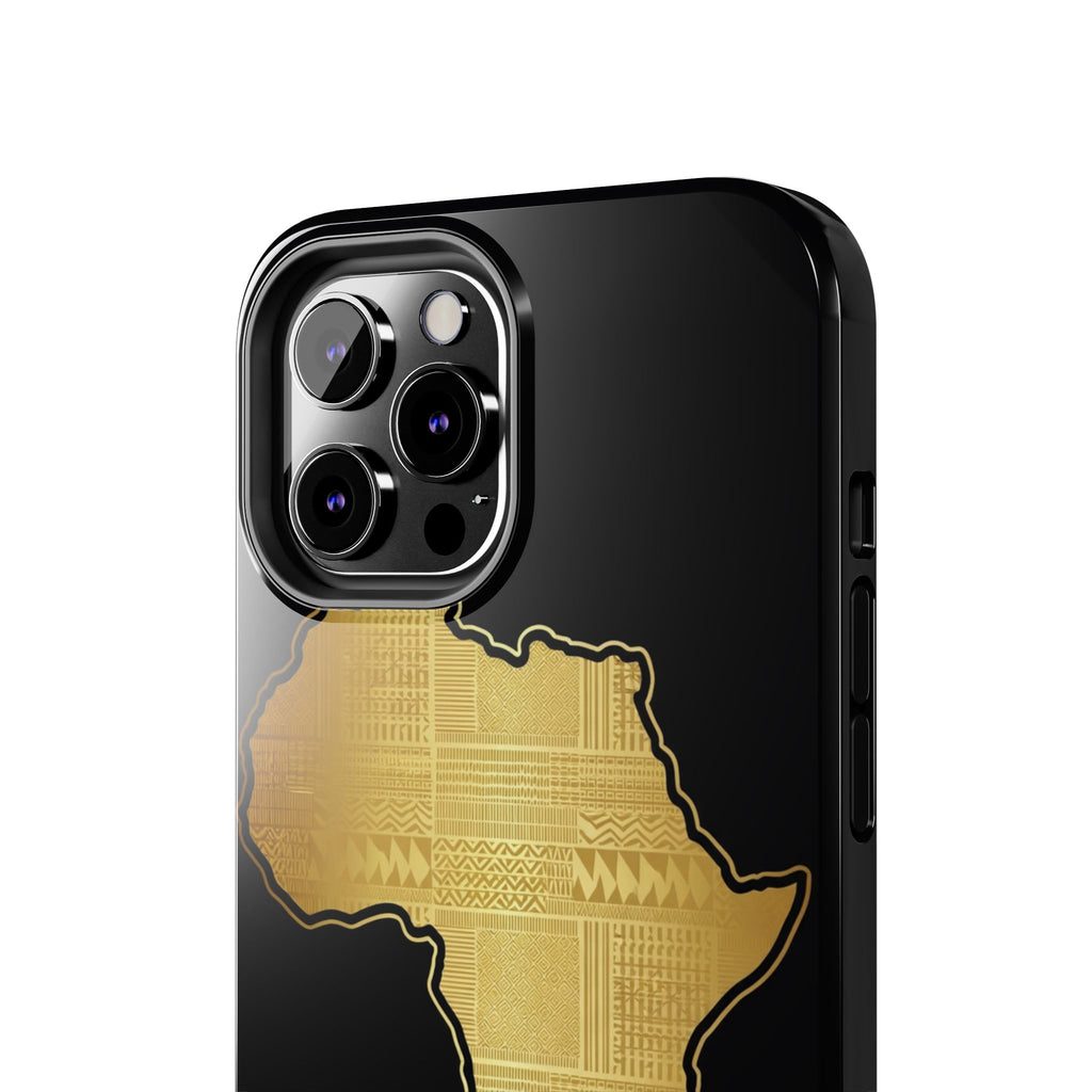 Africa Gold Map Phone Case