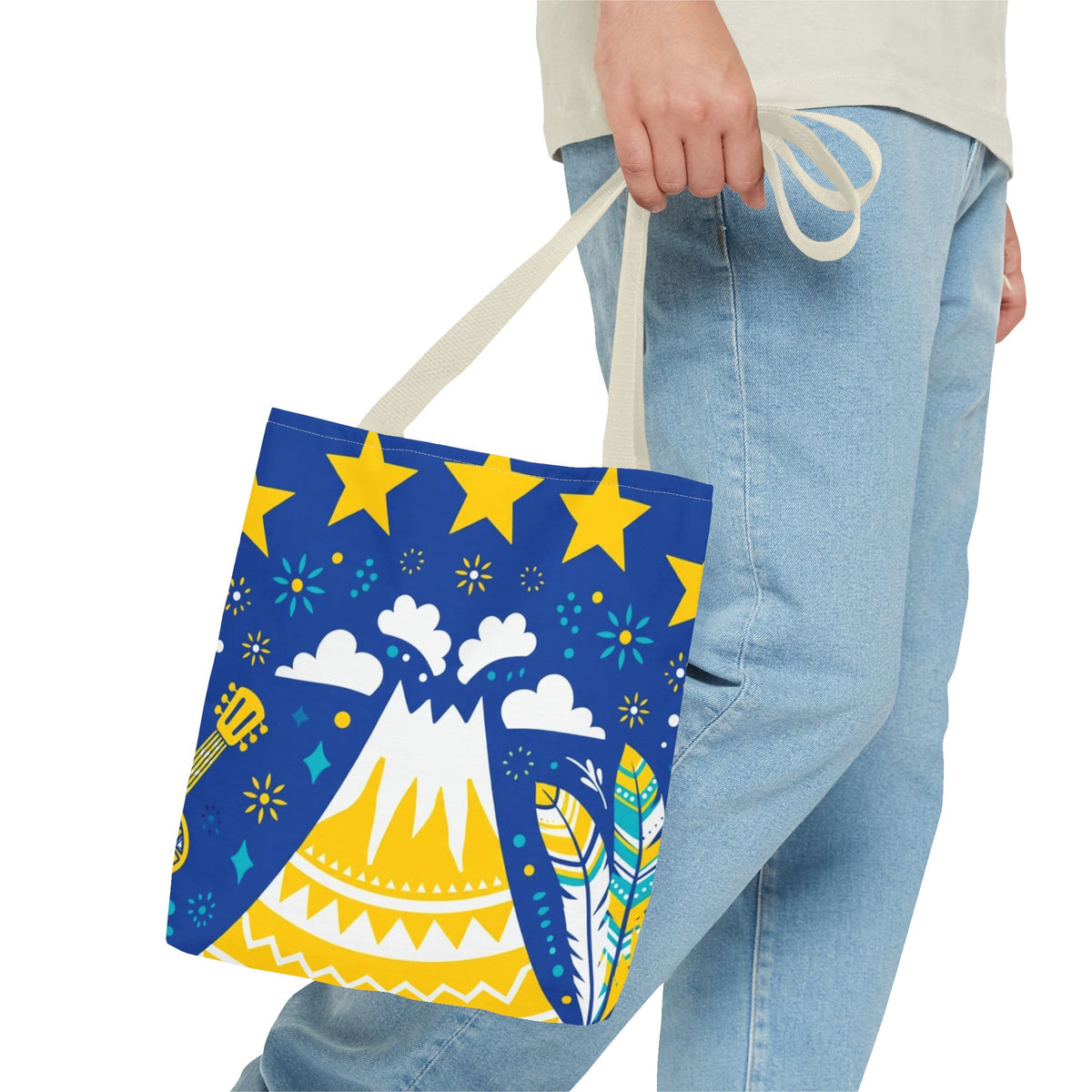 Cape Verde Volcano & Stars Tote Bag