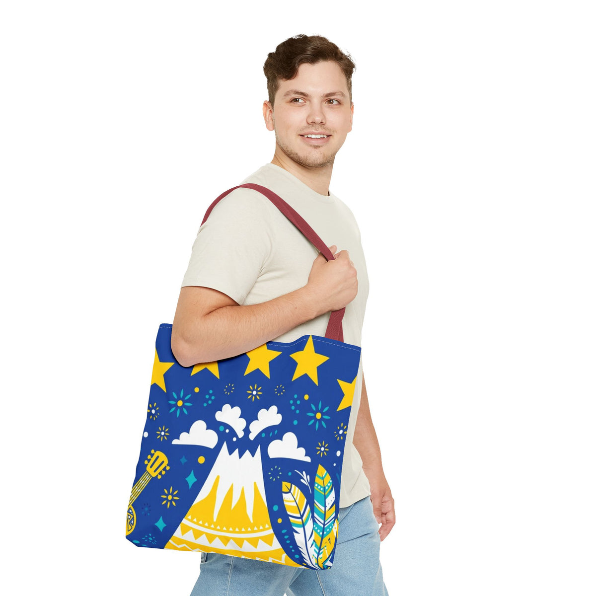 Cape Verde Volcano & Stars Tote Bag