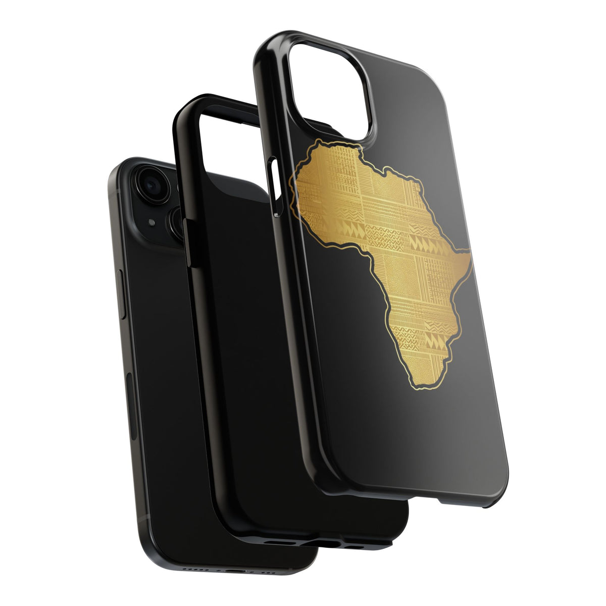 Africa Gold Map Phone Case