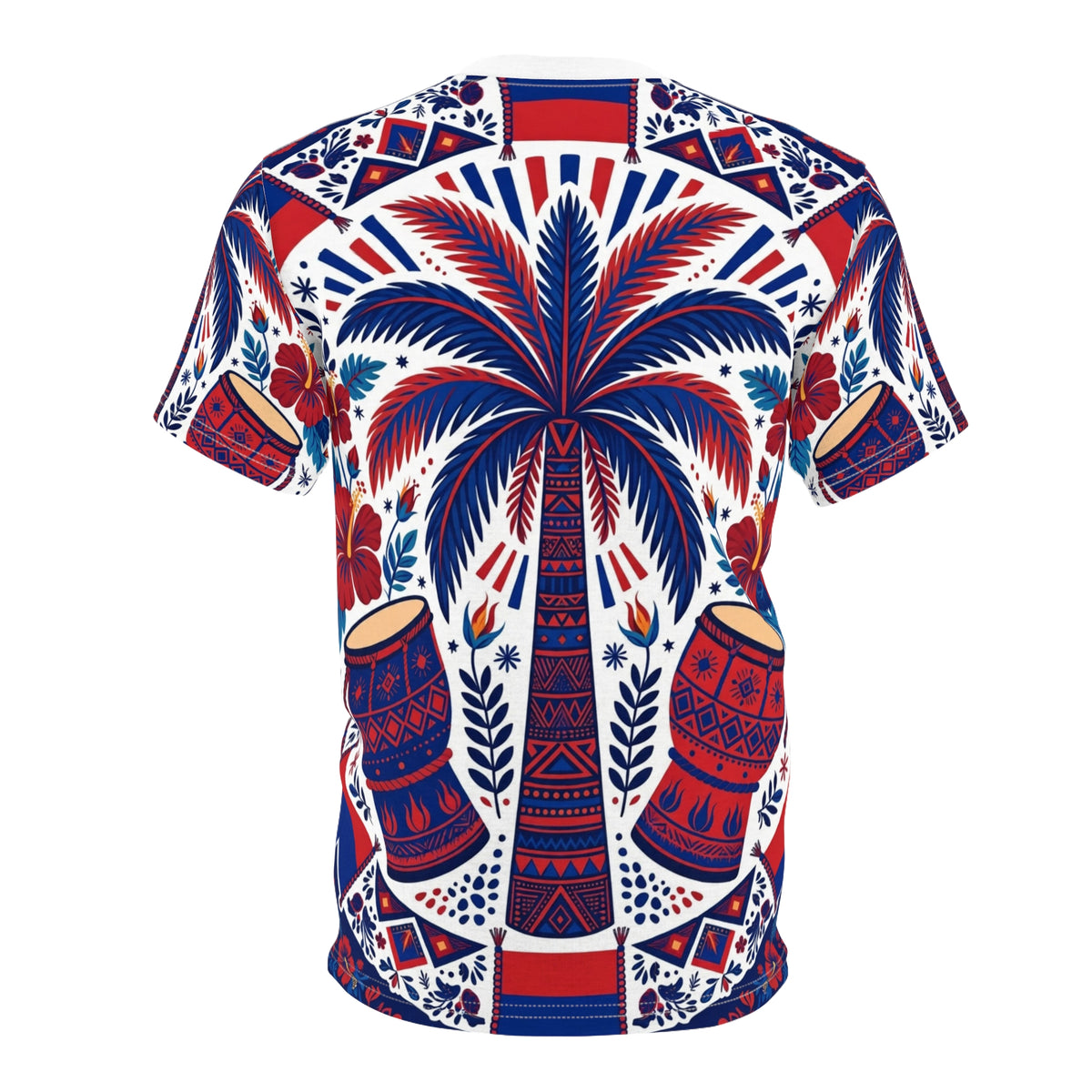Haiti Palm & Drums All-Over Print T-Shirt