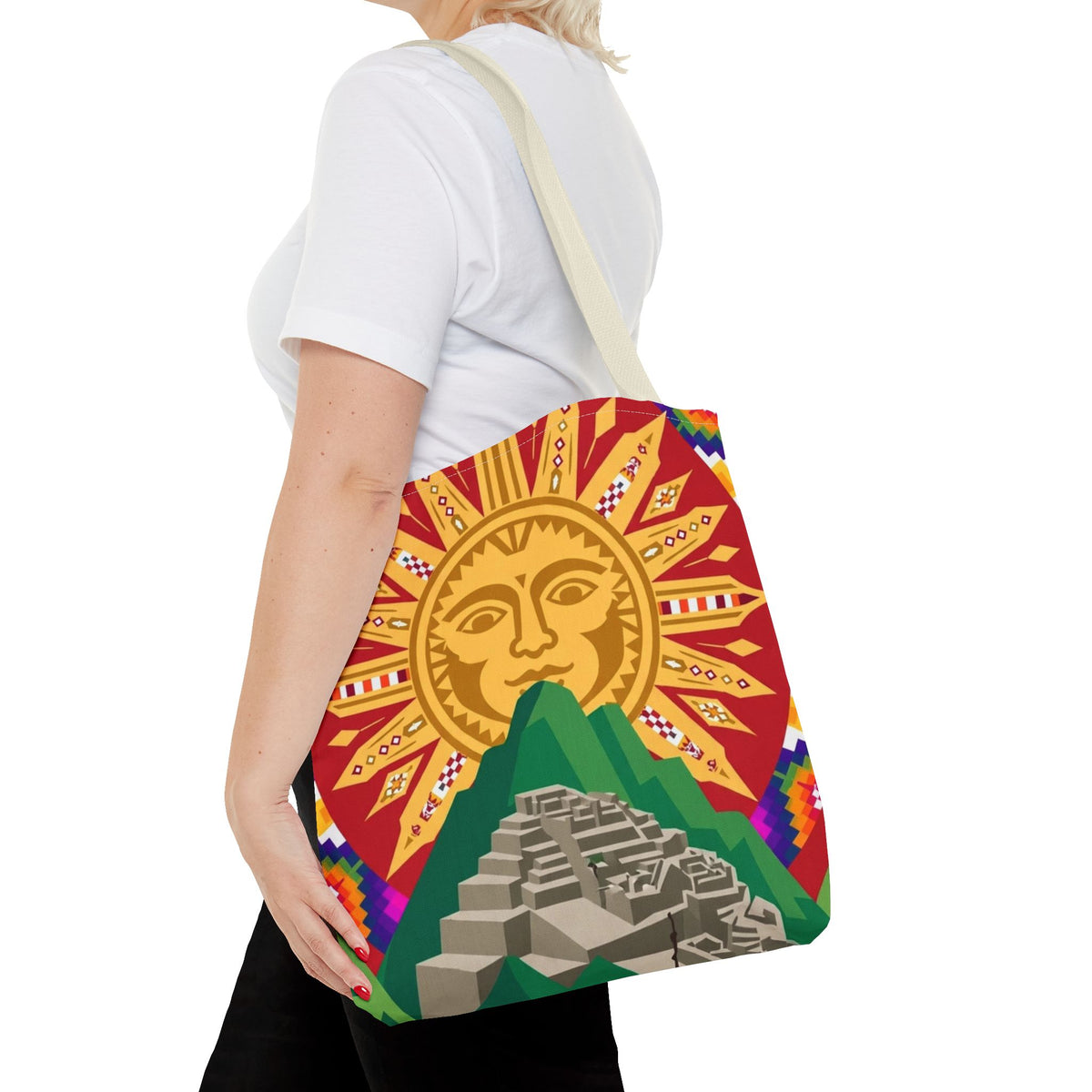 Peru Llama & Machu Picchu Tote Bag