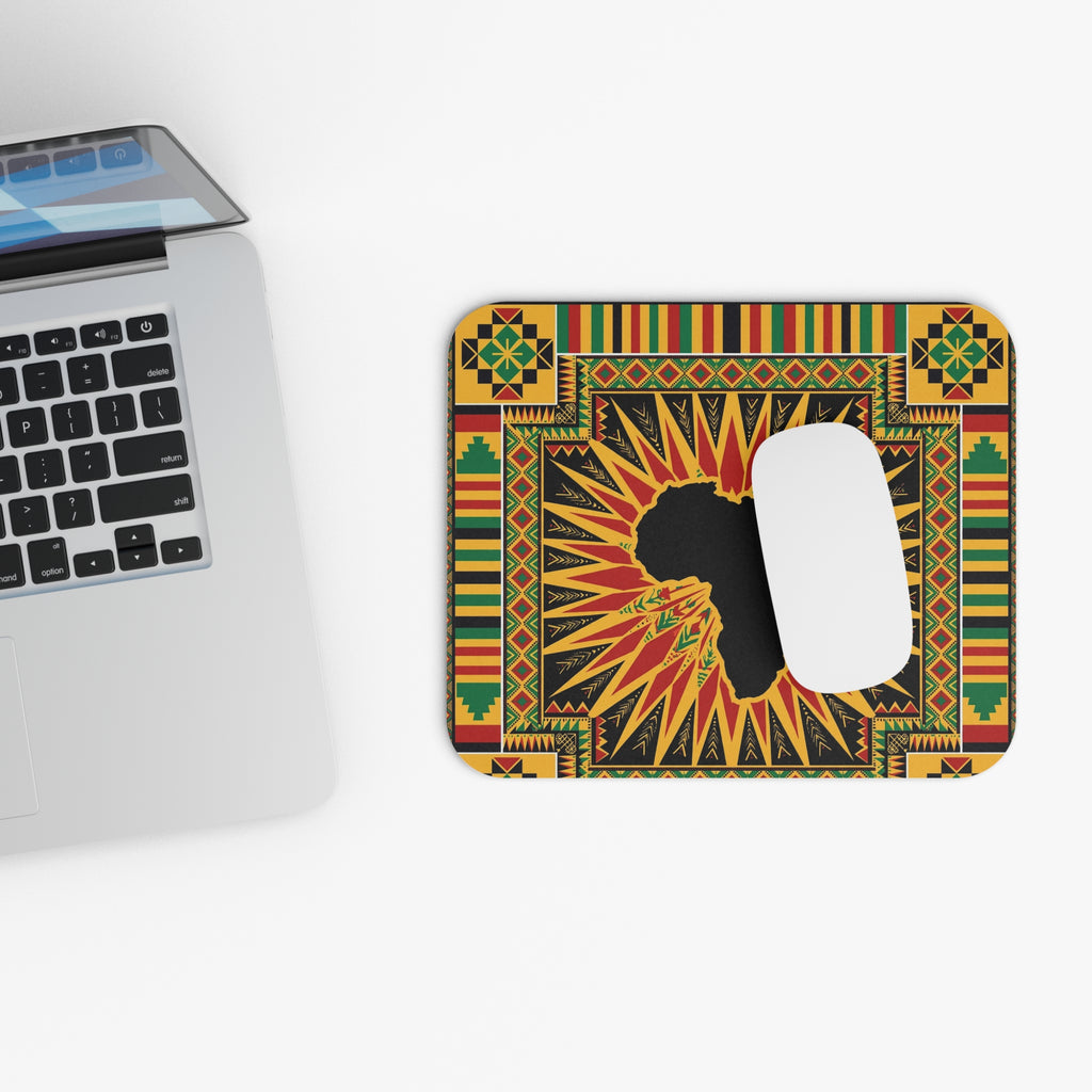 Rectangle Mouse Pad with African Heritage Pattern and Black History Design