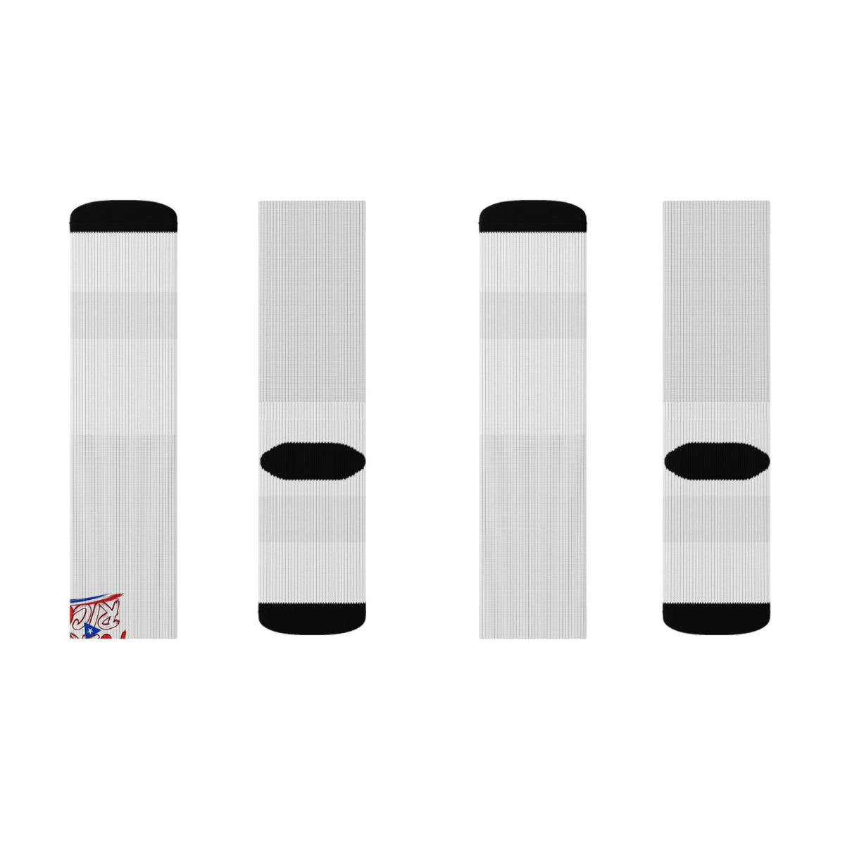 Puerto Rico Wordmark Socks - White