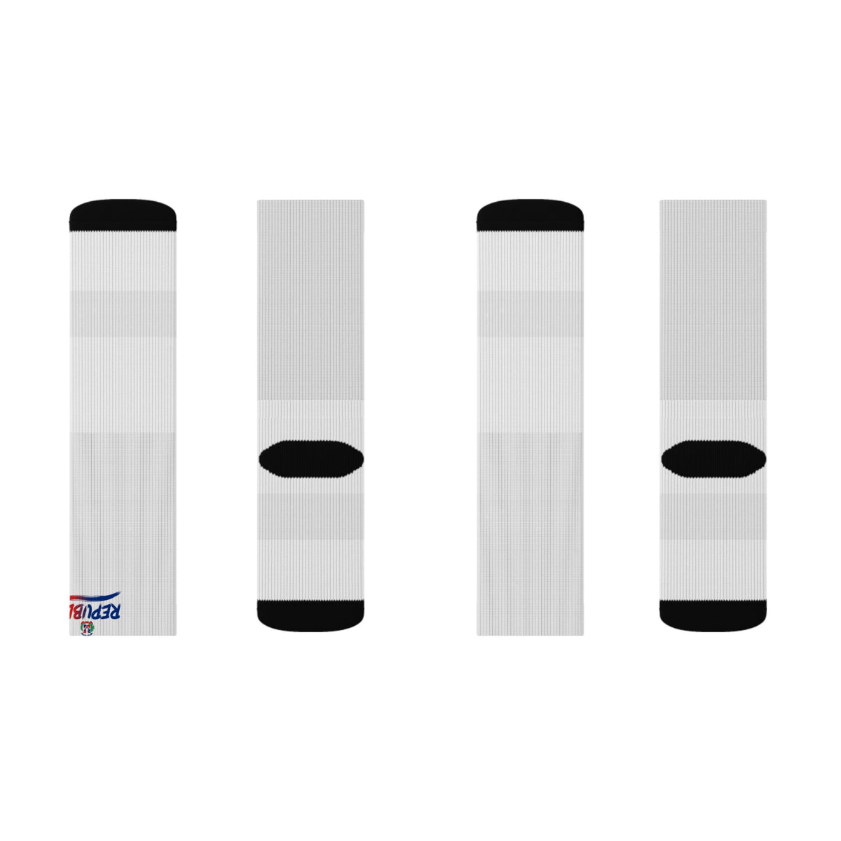Dominican Republic Wordmark Socks - White
