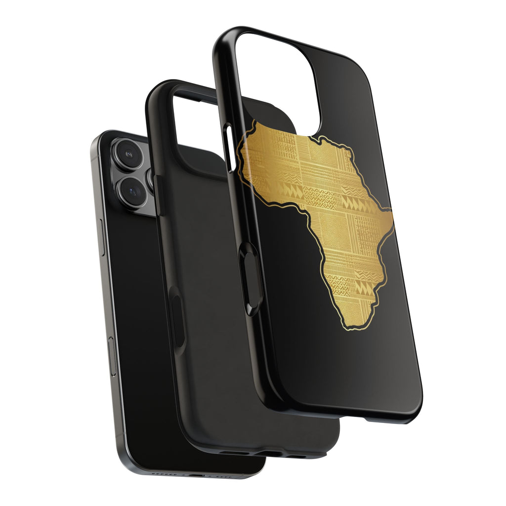 Africa Gold Map Phone Case