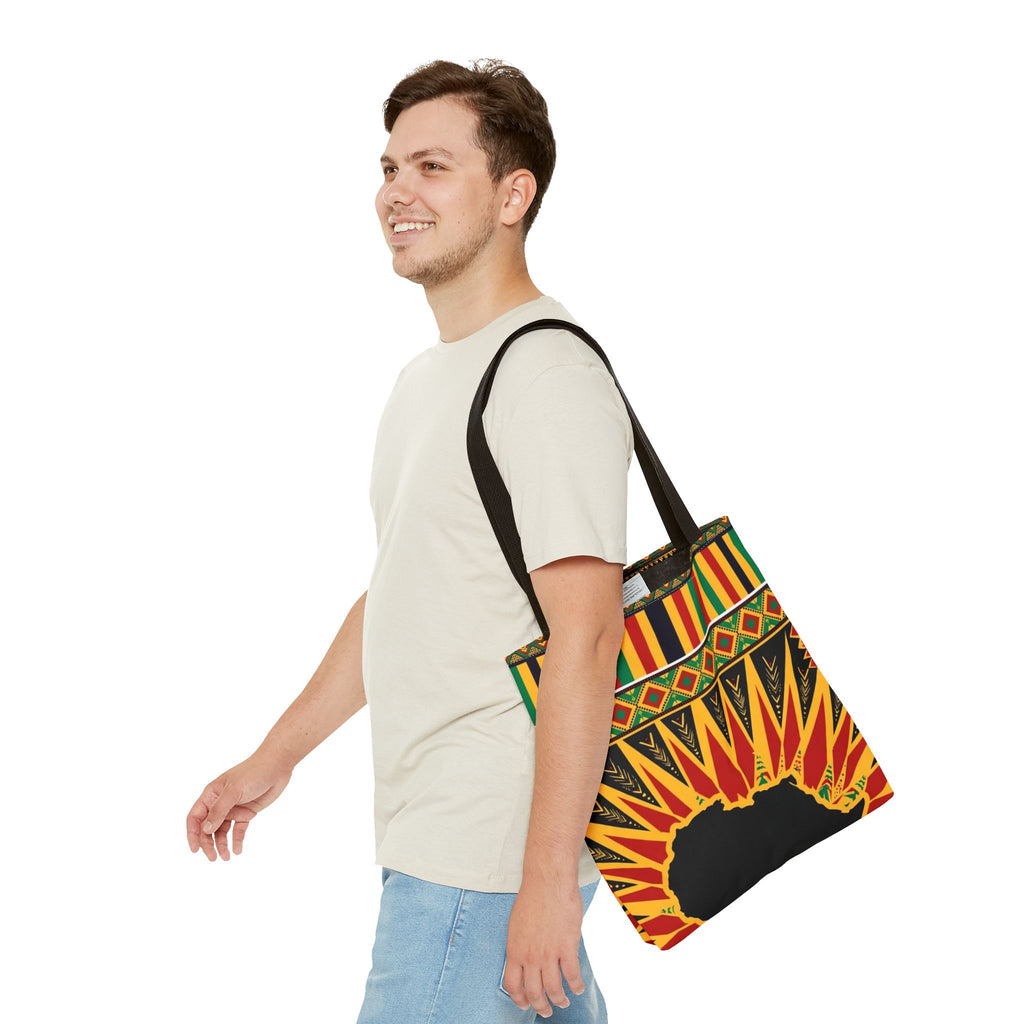 Africa Kente Sunburst Tote Bag