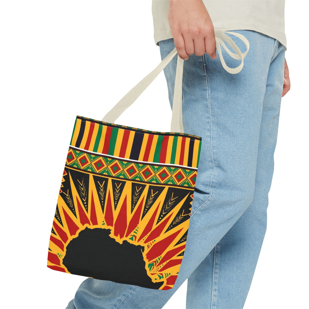 Africa Kente Sunburst Tote Bag