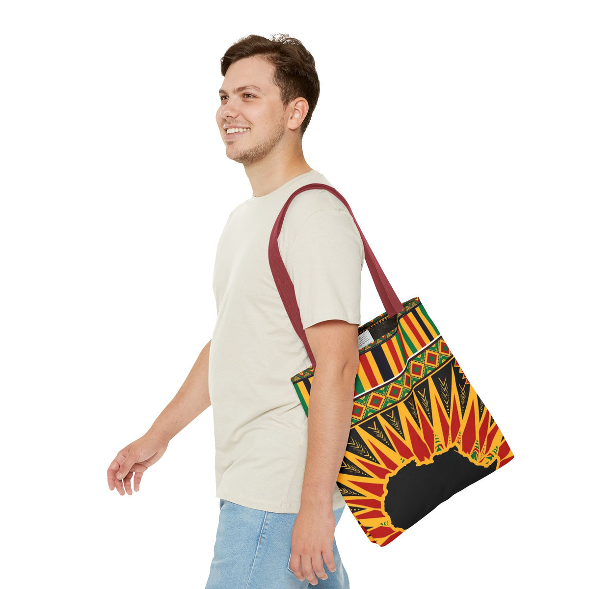 Africa Kente Sunburst Tote Bag