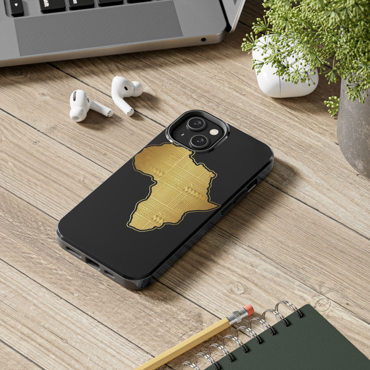 Africa Gold Map Phone Case