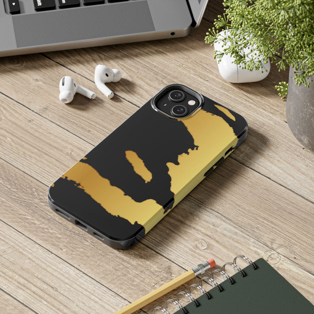 Haiti Gold Map Phone Case