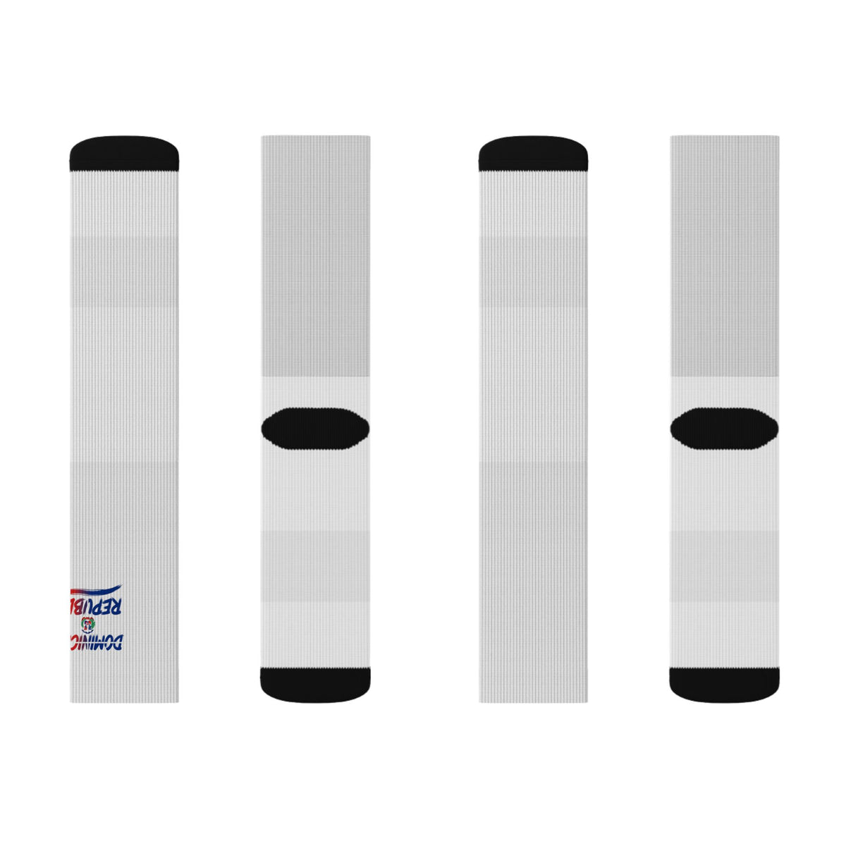 Dominican Republic Wordmark Socks - White