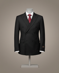 Elegant Black Double-Breasted Suit