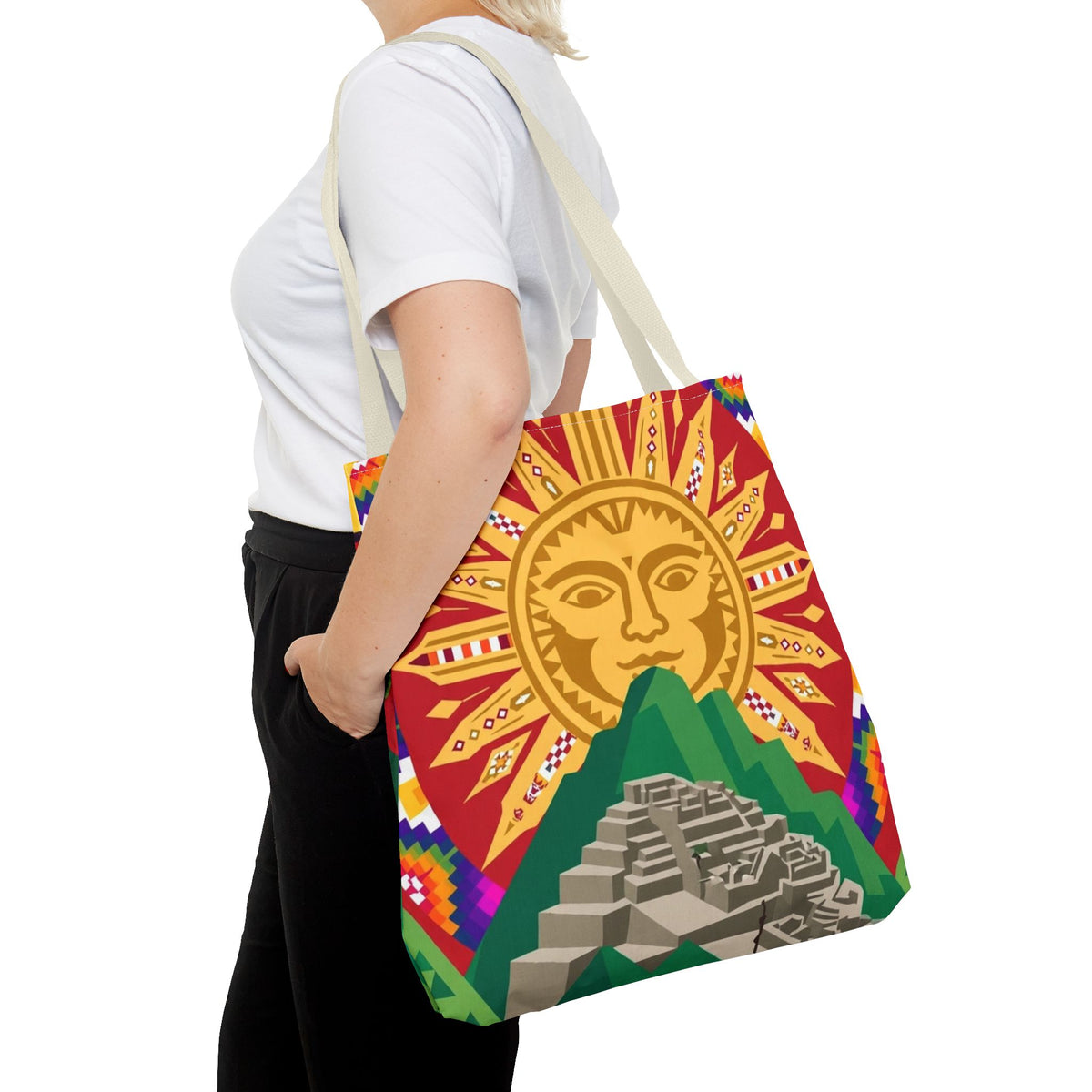 Peru Llama & Machu Picchu Tote Bag