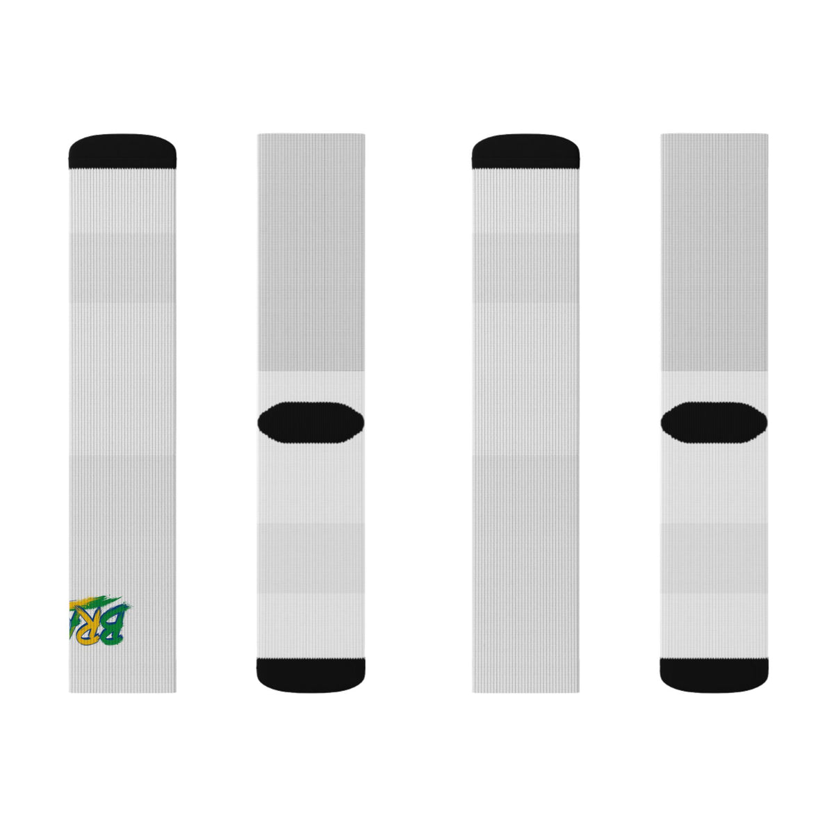 Brazil Wordmark Socks - White