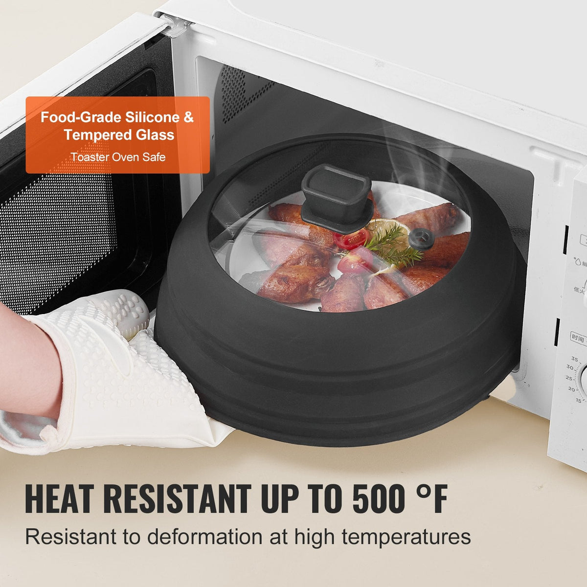 Collapsible Microwave Splatter Cover