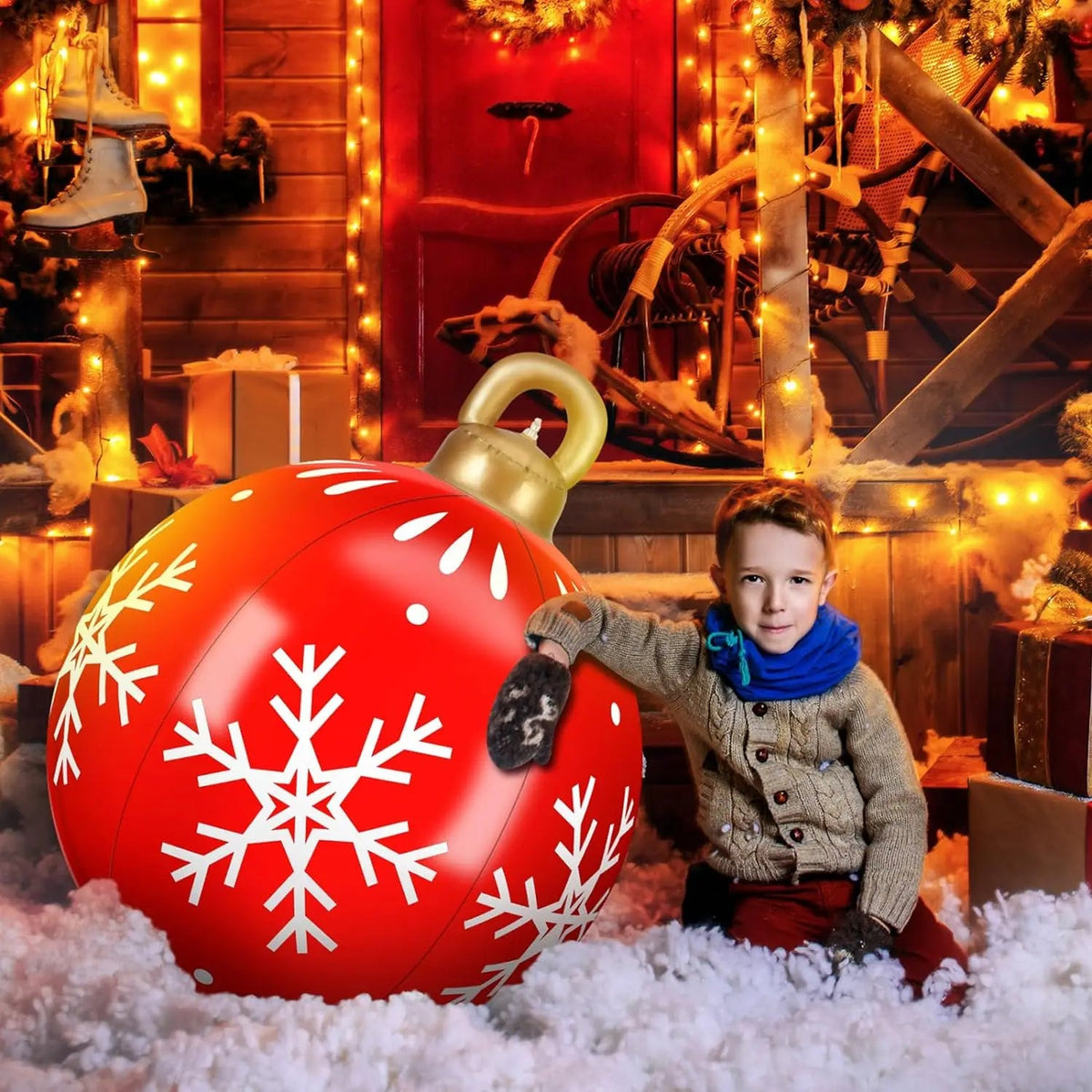 60cm Outdoor Christmas Inflatable Decorated Ball