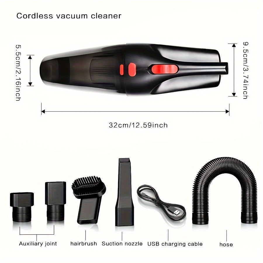 Cordless Handheld Vacuum Cleaner with USB Charging-3