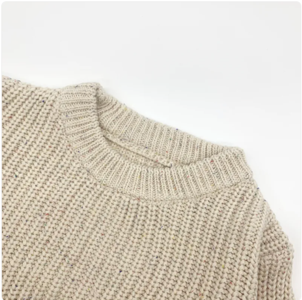 Kids Cotton Long Sleeve Pullover Sweater