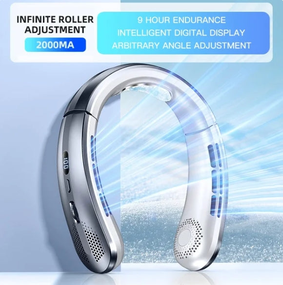 Portable Neck Fan with Digital Display