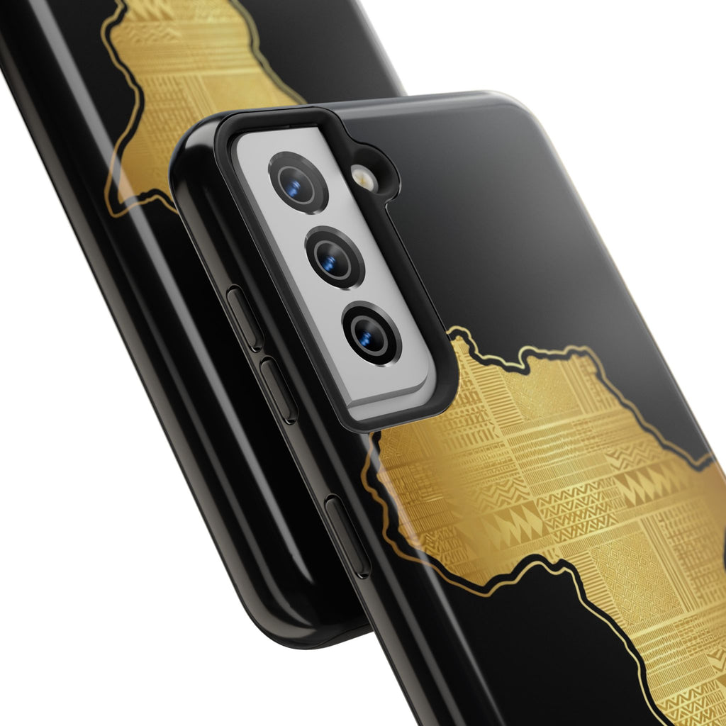 Africa Gold Map Phone Case