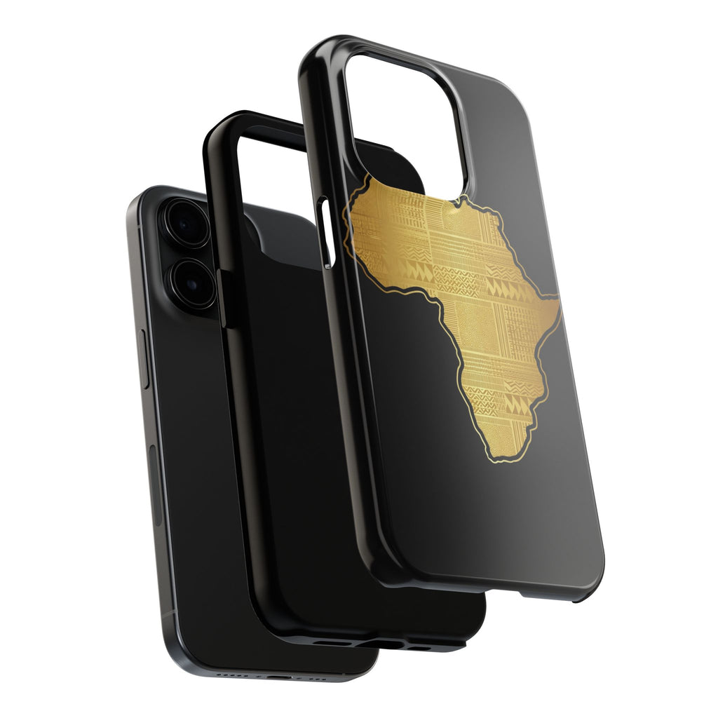 Africa Gold Map Phone Case