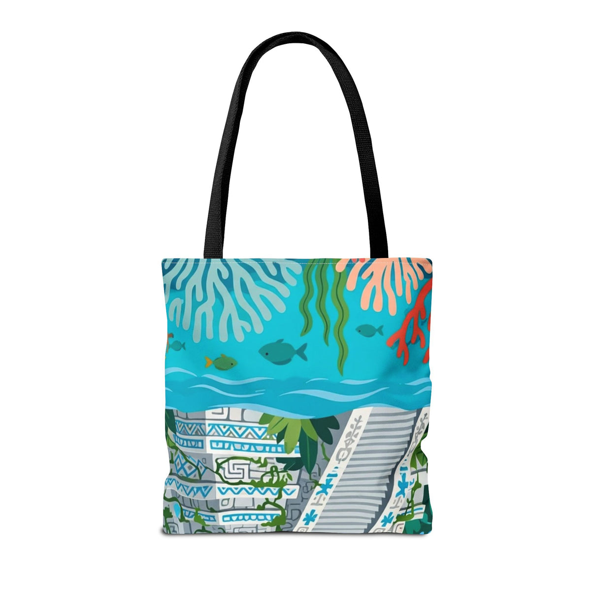 Honduras Macaw & Ruins Tote Bag