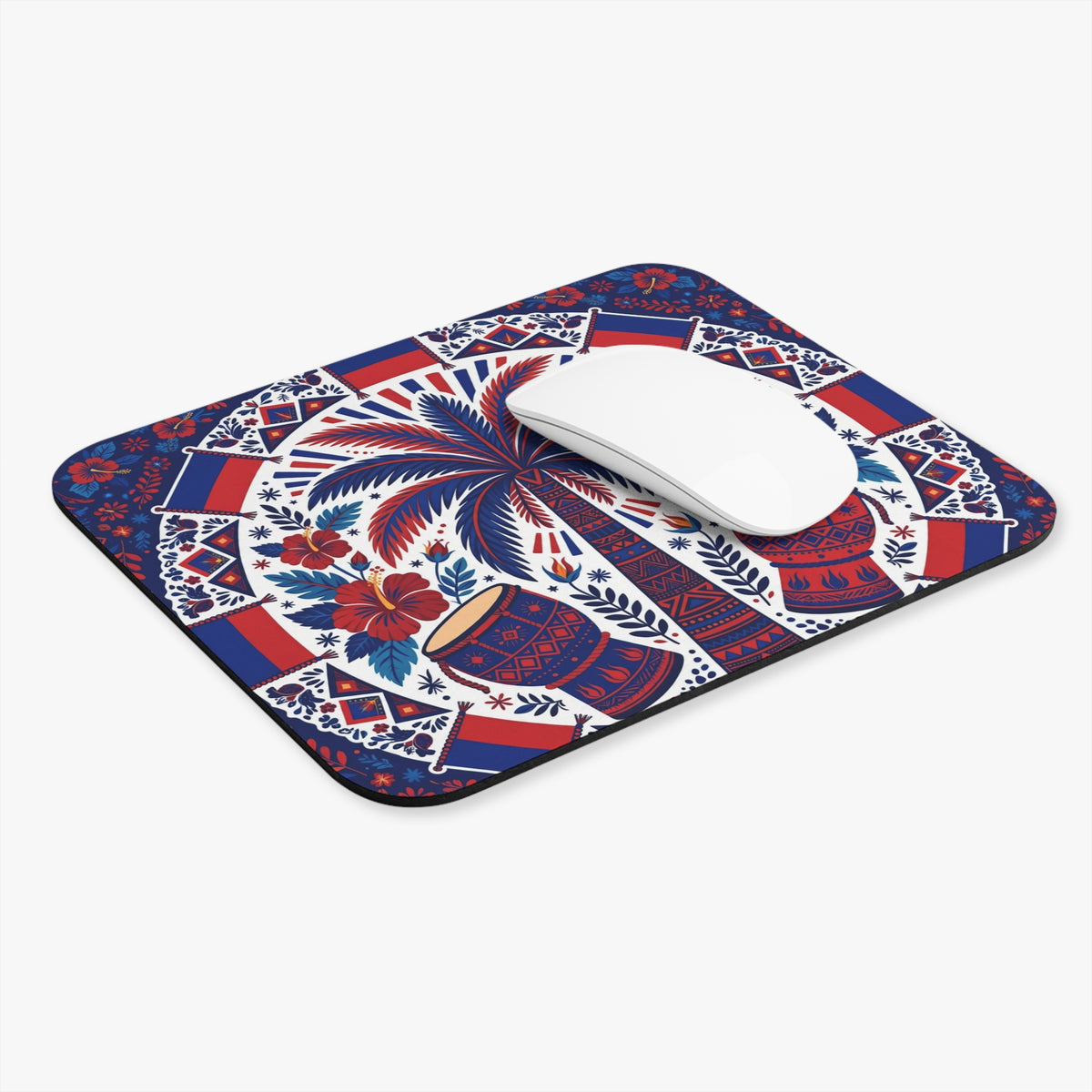 Folk Art Floral Rectangle Mouse Pad