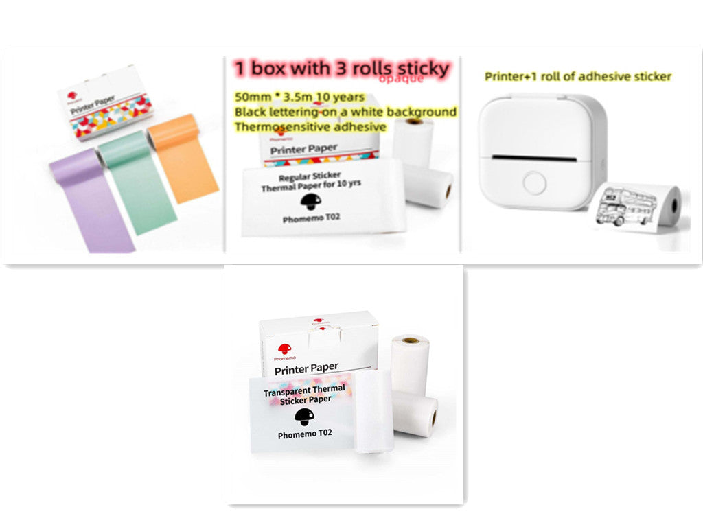 Portable Mini Thermal Label Printer, Bluetooth
