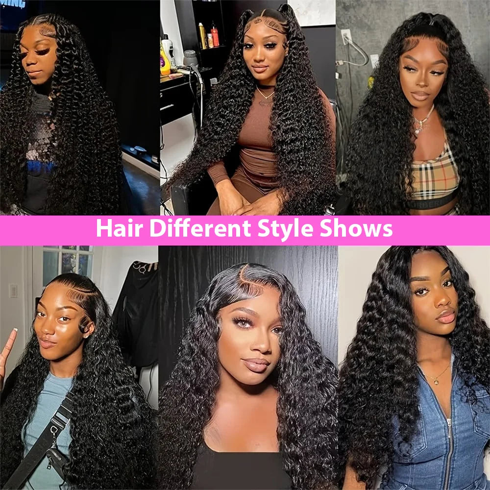 250 Density Deep Wave Wigs 13x6 HD Lace Front Human Hair Wig