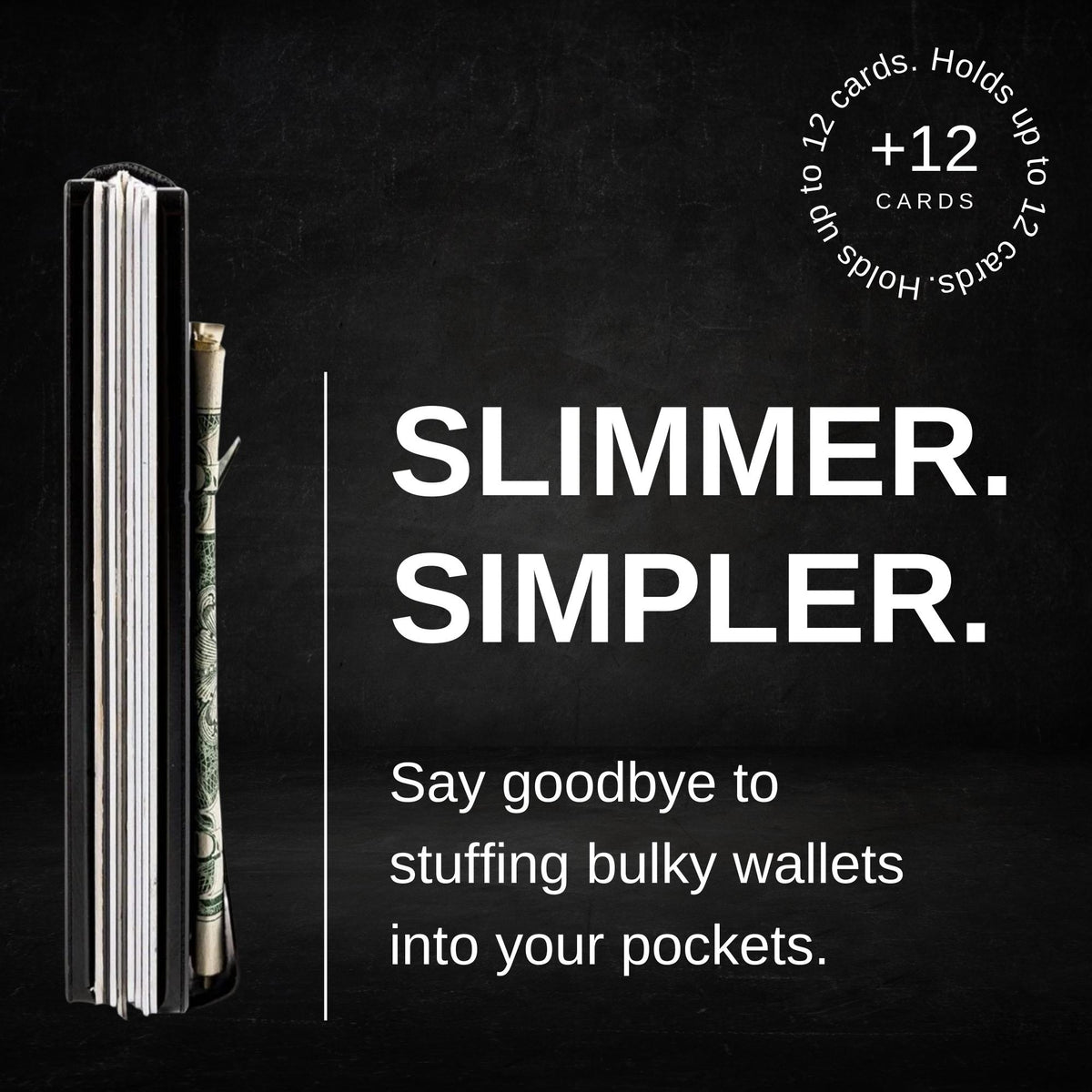 Carbon Fiber Minimalist RFID Wallet with Money Clip