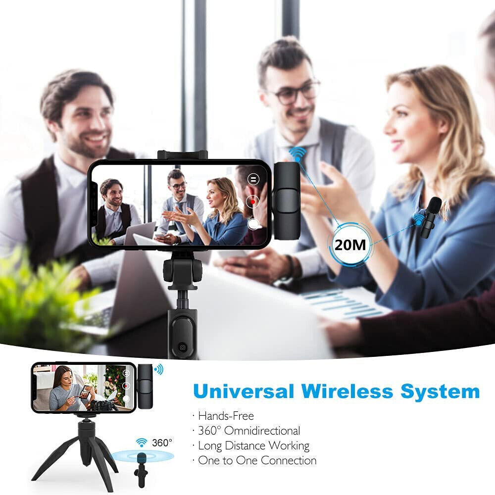 Wireless Lavalier Microphone for iPhone and Android