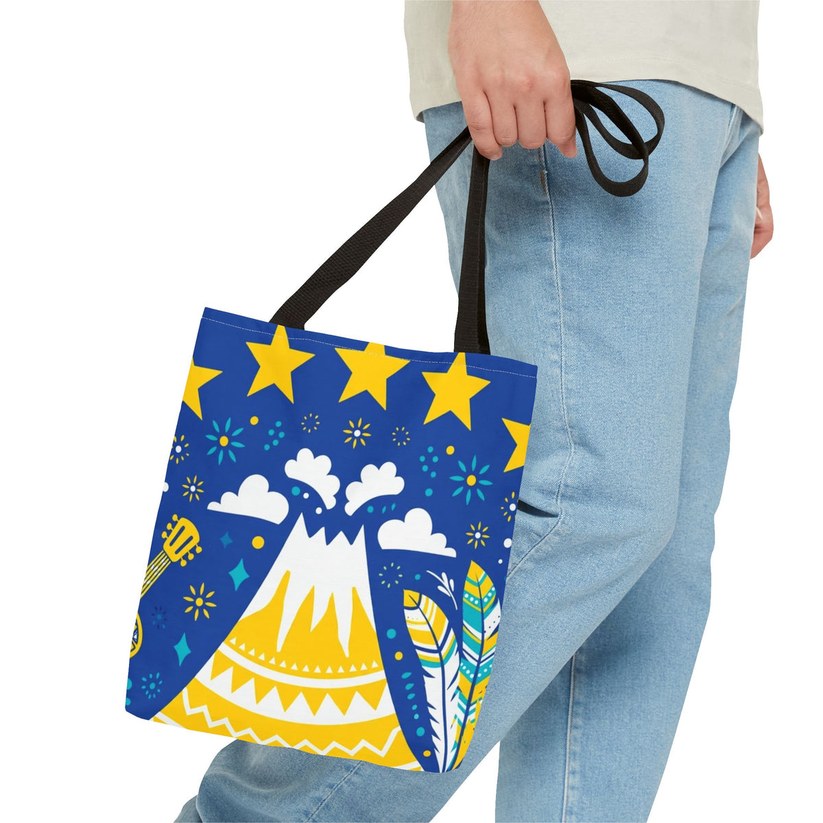 Cape Verde Volcano & Stars Tote Bag