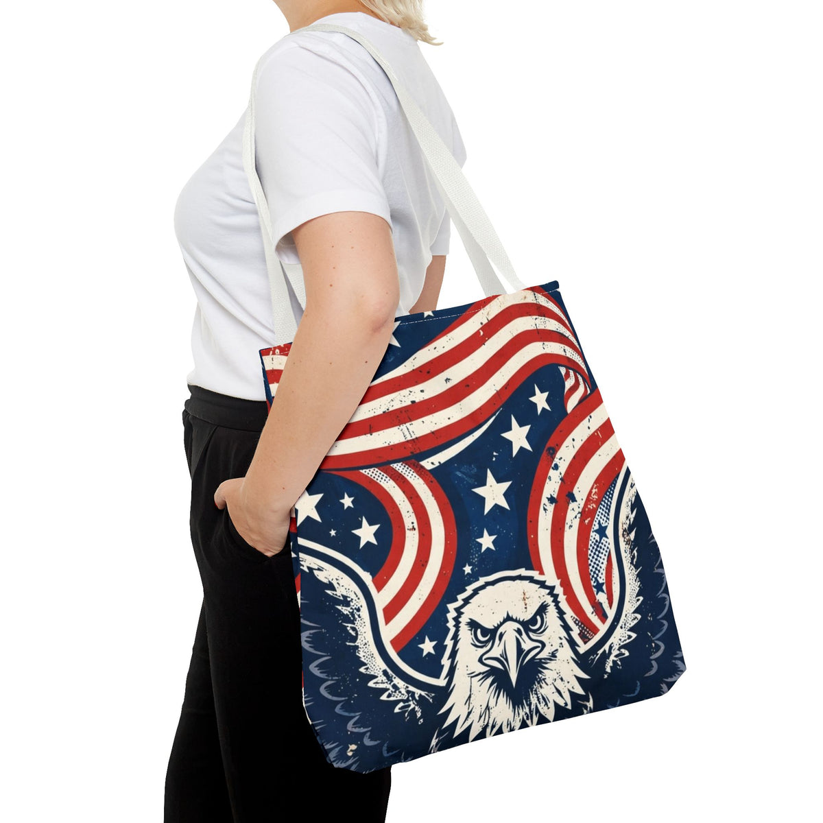 USA Eagle & Flag Tote Bag