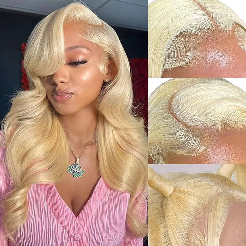 613 Honey Blonde Body Wave Brazilian Human Hair Wig 13x4 13x6 HD Lace