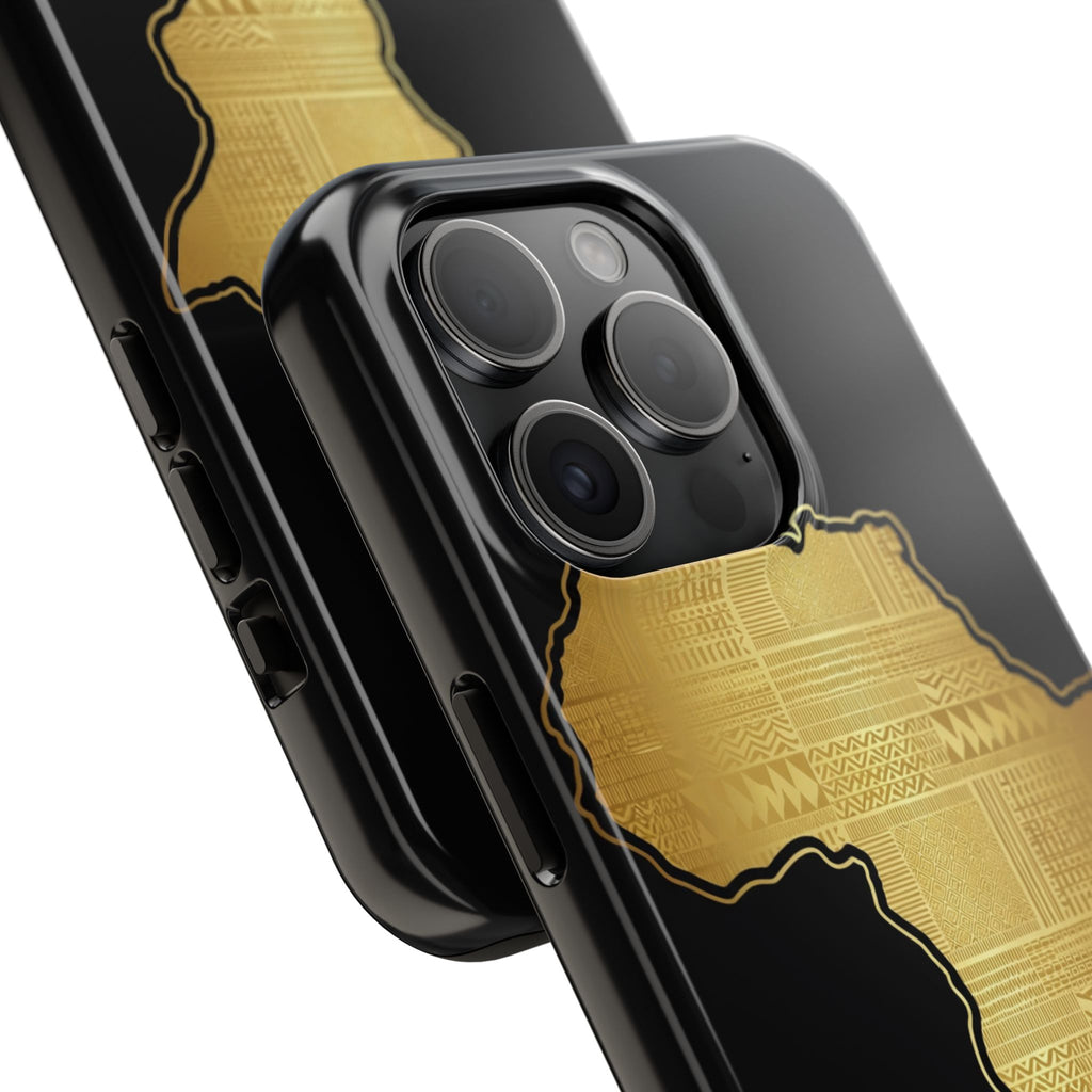 Africa Gold Map Phone Case