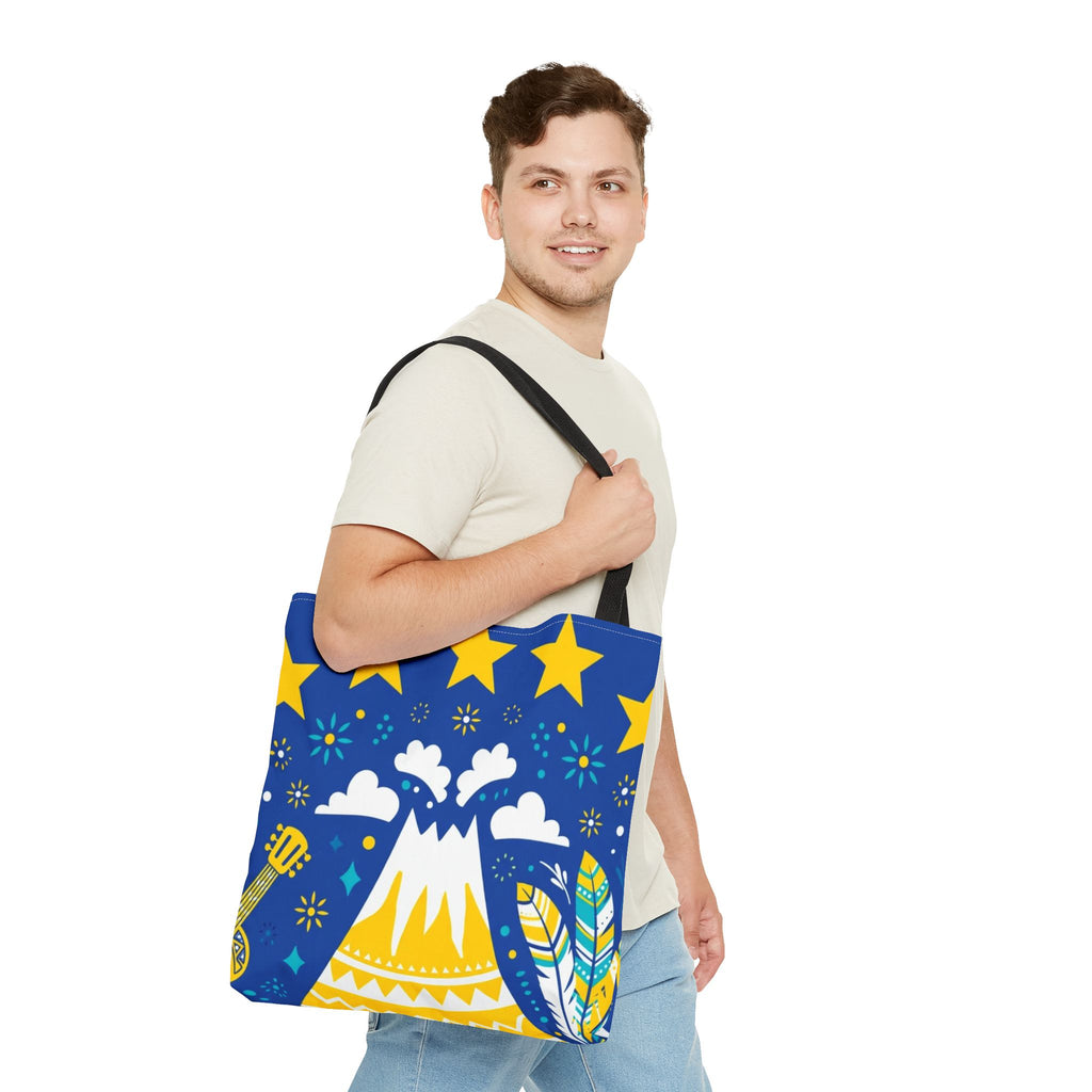 Cape Verde Volcano & Stars Tote Bag