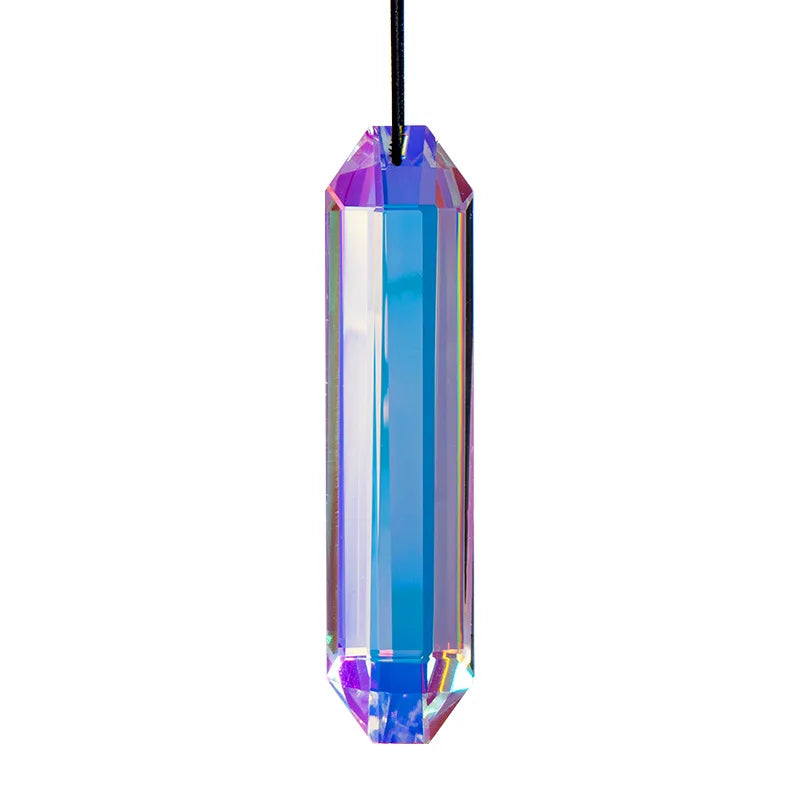 76/120mm Rainbow Reflection Crystal Suncatcher Faceted Glass Chandelier Prism Replacement Pendant Window Hanging Decor